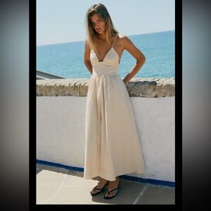 Elegant Cream Maxi Dress